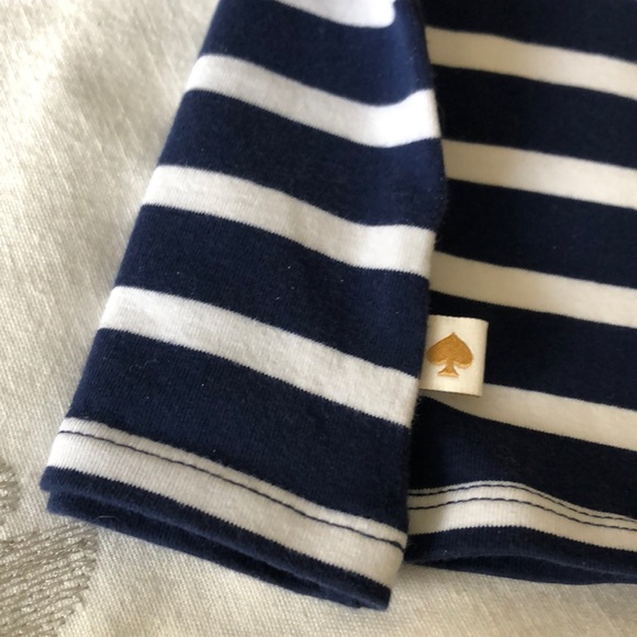 Kate Spade Short Sleeve Blue Striped T-Shirt 12M - Picture 3 of 6
